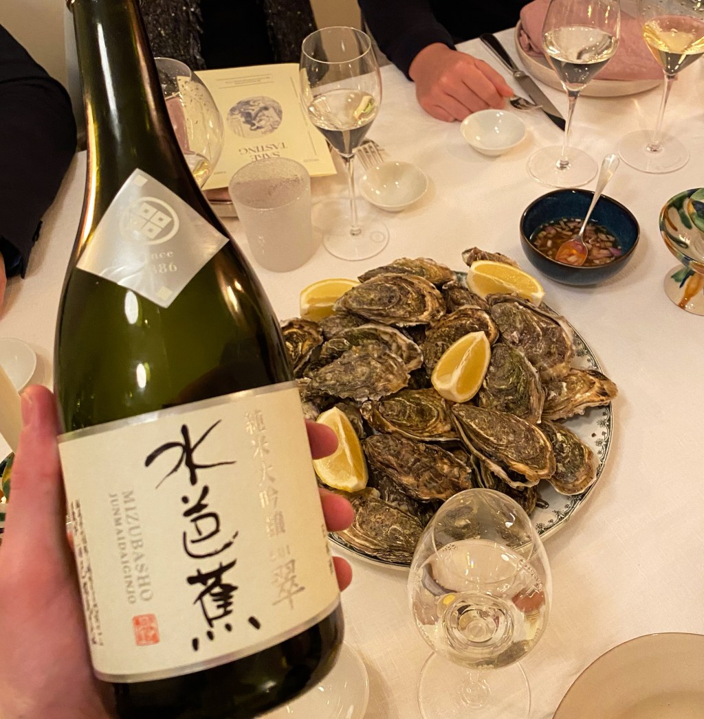 Mizubasho Junmai Daiginjo & Huîtres